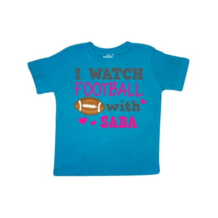 Inktastic I Watch Football with My Saba Gift Toddler Toddler Girl T-Shirt