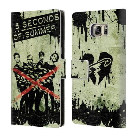 OFFICIAL 5 SECONDS OF SUMMER ART LEATHER BOOK WALLET CASE COVER FOR SAMSUNG PHONES 1