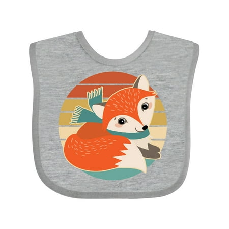 Inktastic Woodland Fox Retro Sunset Gift Baby Boy or Baby Girl Bib