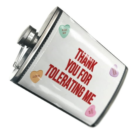 NEONBLOND Flask Thank You For Tolerating Me Valentine s Day Love Candy Hearts
