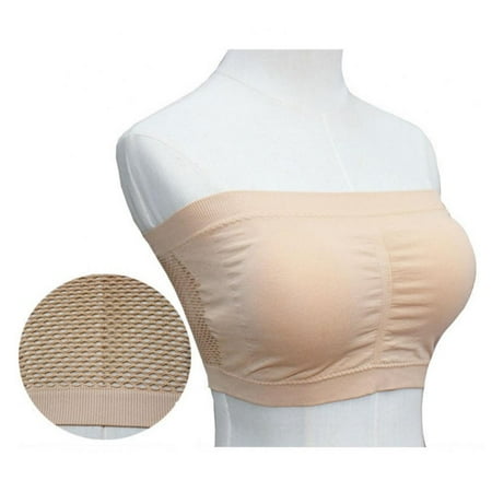 KOERIM Women s Strapless Seamless Bra 3PACK Mesh Hallow Stretchy Chest Wrap Soft Bandeau Crop Tube Top Padded Bra
KOERIM Women s Strapless Seamless Bra 3PACK Mesh Hallow Stretchy Chest Wrap Soft Bandeau Crop Tube Top Padded Bra