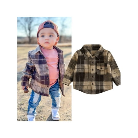 Licupiee Toddler Baby Boys Girls Plaid Shirts Jacket Long Sleeve Plaid Button Down Cardigan Jacket Spring Fall Winter Clothes
Licupiee Toddler Baby Boys Girls Plaid Shirts Jacket Long Sleeve Plaid Button Down Cardigan Jacket Spring Fall Winter Clothes