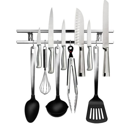 16 Inch Stainless Steel Magnetic Knife Bar with Multi-Purpose Functionality as a Knife Holder Knife Strip Magnetic Tool Organizer Art Supply Organizer & Home Organizer
16 Inch Stainless Steel Magnetic Knife Bar with Multi-Purpose Functionality as a Knife Holder Knife Strip Magnetic Tool Organizer Art Supply Organizer & Home Organizer