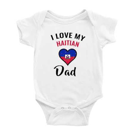 I Love My Haitian Dad Heart Flag Baby Bodysuit Newborn Clothes Outfits (White 3-6 Months)
I Love My Haitian Dad Heart Flag Baby Bodysuit Newborn Clothes Outfits (White 3-6 Months)