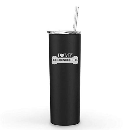 20 oz Skinny Tall Tumbler Stainless Steel Vacuum Insulated Travel Mug With Straw I Love My Goldendoodle (Black)
20 oz Skinny Tall Tumbler Stainless Steel Vacuum Insulated Travel Mug With Straw I Love My Goldendoodle (Black)