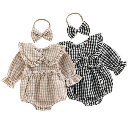 Ma&Baby Baby Long Sleeve Rompers Newborn Girls Plaid Ruffled Bodysuit Tops Cute Headband Outfit Sets
Ma&Baby Baby Long Sleeve Rompers Newborn Girls Plaid Ruffled Bodysuit Tops Cute Headband Outfit Sets