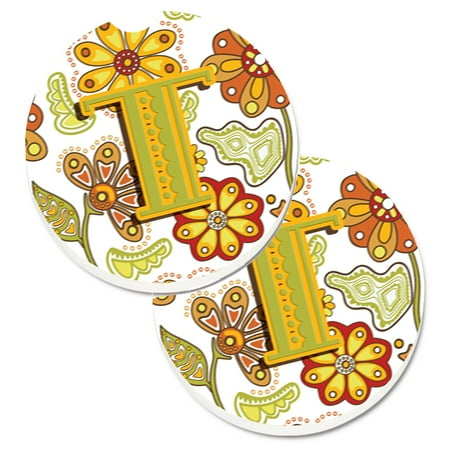 Carolines Treasures CJ2003-TCARC Letter T Floral Mustard and Green Set of 2 Cup Holder Car Coasters Large multicolor
Carolines Treasures CJ2003-TCARC Letter T Floral Mustard and Green Set of 2 Cup Holder Car Coasters Large multicolor