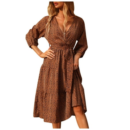 COBKK Skirts For Women Satin Silk Skirt Fashion Women Boho Elegant V-Neck Printing Long Sleeve Dress Skirt Wrap Skirt For Women Brown M
COBKK Skirts For Women Satin Silk Skirt Fashion Women Boho Elegant V-Neck Printing Long Sleeve Dress Skirt Wrap Skirt For Women Brown M