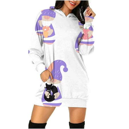Women Plus Size Hoodies Dress Halloween Oversized Loose Fit Pockets Sweatshirt Knee Length Dresses Casual Spider Web Pumpkin Printed Long Sleeve Hooded Tunic Dress
Women Plus Size Hoodies Dress Halloween Oversized Loose Fit Pockets Sweatshirt Knee Length Dresses Casual Spider Web Pumpkin Printed Long Sleeve Hooded Tunic Dress
