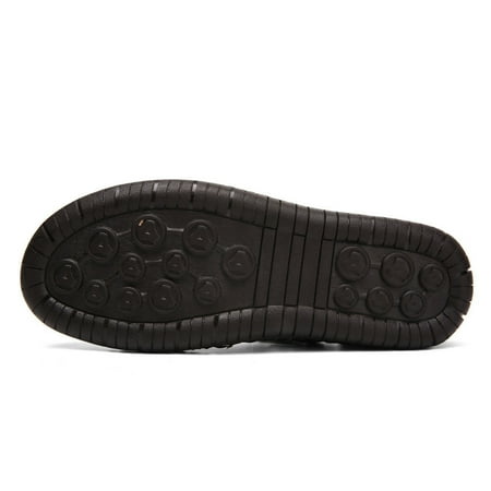 Cathalem Summer Shoes Leather Breathable Casual Men s Outdoor Sandals Beach Men s sandals Men Sandals Leather New Red 8.5
