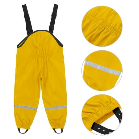 TIHLMK Unisex Children s Rain Dungarees Windproof and Waterproof Mud Trousers