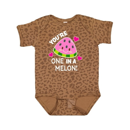 Inktastic Youre One in a Melon with Watermelon and Hearts Gift Baby Boy or Baby Girl Bodysuit