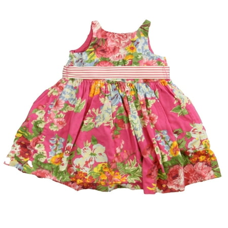 Pre-owned Ralph Lauren Girls Pink Floral Special Occasion Dress size: 6 Months 
Pre-owned Ralph Lauren Girls Pink Floral Special Occasion Dress size: 6 Months