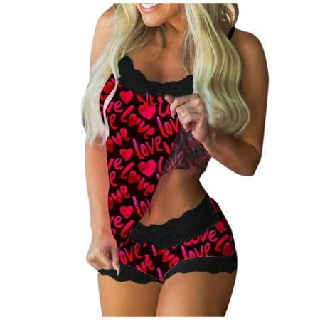 Women Print Pajamas Sleeveless Lace Cami Shorts Lingerie Sleepwear Set sports bras for women Gather bra
Women Print Pajamas Sleeveless Lace Cami Shorts Lingerie Sleepwear Set sports bras for women Gather bra