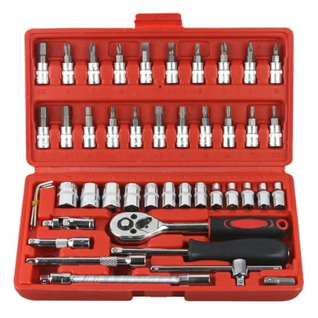 46pcs Household Adapters Extensions Hex Bit Driver Drive Socket Wrench Set 1/4-Inch Metric Screwdriver Socket Ratchet Torx
46pcs Household Adapters Extensions Hex Bit Driver Drive Socket Wrench Set 1/4-Inch Metric Screwdriver Socket Ratchet Torx
