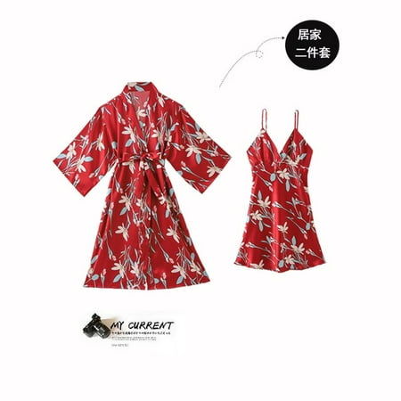 PIKADINGNIS 2 Pcs Sexy Silk Robe Set Spring Summer Satin Print Sexy Nightgowns Bathrobe Women Pajamas Bath Rayon Robe Sleepwear Womens Dress
PIKADINGNIS 2 Pcs Sexy Silk Robe Set Spring Summer Satin Print Sexy Nightgowns Bathrobe Women Pajamas Bath Rayon Robe Sleepwear Womens Dress