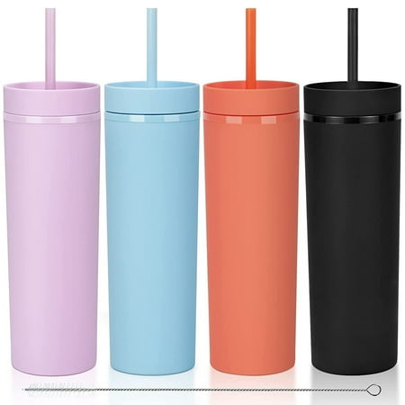 Modwnfy 16 fl oz Multicolor Tumblers with Lids and Straws Matte Acrylic Double Wall Plastic Tumblers Reusable Cup With Straw (4 pack)
Modwnfy 16 fl oz Multicolor Tumblers with Lids and Straws Matte Acrylic Double Wall Plastic Tumblers Reusable Cup With Straw (4 pack)