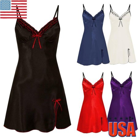 Women Sexy Satin Silk Night Dress Lingerie Ladies Underwear Sleepwear Wrap Dress
Women Sexy Satin Silk Night Dress Lingerie Ladies Underwear Sleepwear Wrap Dress