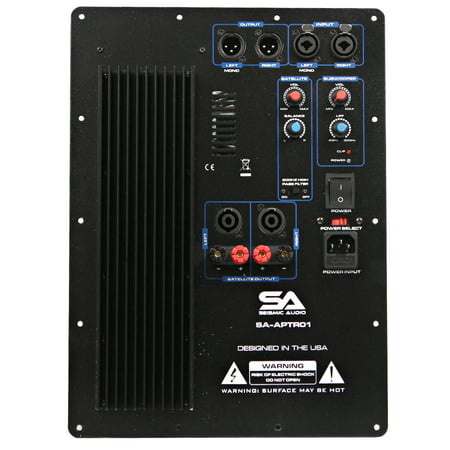 Seismic Audio 2 Channel Plate Amplifier for PA/DJ Subwoofer Cabinets with 2 Satellite Outputs - SA-APTR01