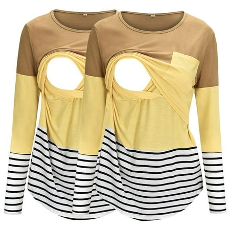 Ruffle Shirt Maternity Shirts for Fall Womens Maternity Long Sleeve Crew Neck Striped Printed Nursed Tops T Shirt For Breastfeeding 2 Pack Maternity Tops Side Ruched
Ruffle Shirt Maternity Shirts for Fall Womens Maternity Long Sleeve Crew Neck Striped Printed Nursed Tops T Shirt For Breastfeeding 2 Pack Maternity Tops Side Ruched