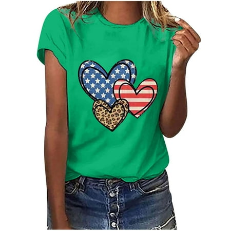 Awdenio Women s Independence Day Blouse Deals Printed T-shirt Loose Casual Round Neck Short Sleeve Women Tops
Awdenio Women s Independence Day Blouse Deals Printed T-shirt Loose Casual Round Neck Short Sleeve Women Tops