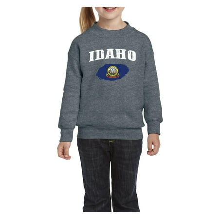 Idaho State Flag Unisex Youth Crewneck Sweatshirt