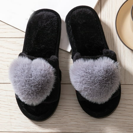 STEADY Women s Heart Furry Slippers Warm Home Cute Soft Plush House Slippers Gray / 40
STEADY Women s Heart Furry Slippers Warm Home Cute Soft Plush House Slippers Gray / 40