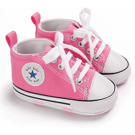 Wish Baby Girls Boys Canvas Sneakers Soft Sole High-Top Ankle Infant First Walkers Crib Shoes---Pink (12cm) S517
Wish Baby Girls Boys Canvas Sneakers Soft Sole High-Top Ankle Infant First Walkers Crib Shoes---Pink (12cm) S517