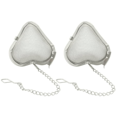 2Pcs Stainless Steel Heart Shaped Tea Infuser Strainer with Chain Mesh Filter for Loose Leaf Spice Hot Tea Infuser
2Pcs Stainless Steel Heart Shaped Tea Infuser Strainer with Chain Mesh Filter for Loose Leaf Spice Hot Tea Infuser