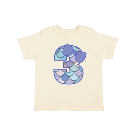 Inktastic 3rd Birthday Mermaid 3 Year Old Girl Gift Toddler Toddler Girl T-Shirt