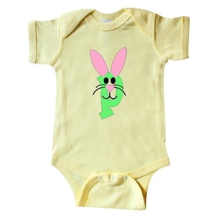 Inktastic Easter Bunny Letter P Gift Baby Boy or Baby Girl Bodysuit
