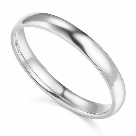 Precious Stars BC-030W-12 Size 12 14K White Gold 3 mm Comfort-Fit Polished Wedding Band