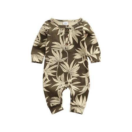 Sunisery Newborn Baby Boy Girl Fall Clothes Leaves Print Long Sleeve Button Down Romper Bodysuit Jumpsuit Outfits Gray 9-12 Months
Sunisery Newborn Baby Boy Girl Fall Clothes Leaves Print Long Sleeve Button Down Romper Bodysuit Jumpsuit Outfits Gray 9-12 Months