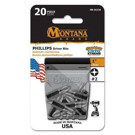 Montana Brand MB-66150 1 in. Phillips No.2 Driver Bits Tic Tac