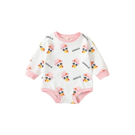 Domingbub Baby Girls Boys Thanksgiving Romper Cartoon Turkey Print Cotton Round Neck Long Sleeve Sweatshirt Jumpsuits Playsuit Pink 0-3 Months
Domingbub Baby Girls Boys Thanksgiving Romper Cartoon Turkey Print Cotton Round Neck Long Sleeve Sweatshirt Jumpsuits Playsuit Pink 0-3 Months