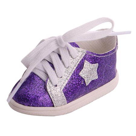 1 pair of doll shoes bling bling canvas shoes sneakers for 18 inch girls doll Purple
1 pair of doll shoes bling bling canvas shoes sneakers for 18 inch girls doll Purple