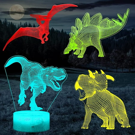 Shxx 3d Dinosaur Night Light For Boys Room 4-patterns And Timing Function 7 Color Changes & Remote Control Led Illusion Night Lamp Toys Gifts Xq-3d
Shxx 3d Dinosaur Night Light For Boys Room 4-patterns And Timing Function 7 Color Changes & Remote Control Led Illusion Night Lamp Toys Gifts Xq-3d