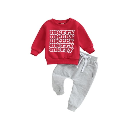 Baby Boy Christmas Outfits Letter Print Long Sleeve Sweatshirt and Elastic Pants for Toddler Fall 2 Piece Clothes
Baby Boy Christmas Outfits Letter Print Long Sleeve Sweatshirt and Elastic Pants for Toddler Fall 2 Piece Clothes
