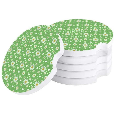 ZHANZZK White Daisy and Heart Green Set of 2 Car Coaster for Drinks Absorbent Ceramic Stone Coasters Cup Mat with Cork Base for Home Kitchen Room Coffee Table Bar Decor
ZHANZZK White Daisy and Heart Green Set of 2 Car Coaster for Drinks Absorbent Ceramic Stone Coasters Cup Mat with Cork Base for Home Kitchen Room Coffee Table Bar Decor