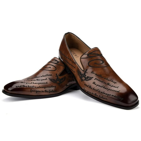 JITAI Men Dress Shoes Fashion Oxford Shoes for Men Brown Size 13