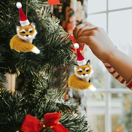 WMYBD Christmas Decorations Gifts Christmas Plush Imitation Animal Small Foxes Pendant Handicrafts Creative Small Animal Foxes Decorations Holiday Gifts
WMYBD Christmas Decorations Gifts Christmas Plush Imitation Animal Small Foxes Pendant Handicrafts Creative Small Animal Foxes Decorations Holiday Gifts