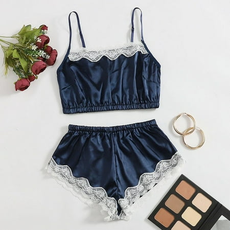 Womens Outfits Lace Camisole Bra Shorts Two Piece Pajamas Sexy Sleepwear Underwear Panties Suits Lingerie
Womens Outfits Lace Camisole Bra Shorts Two Piece Pajamas Sexy Sleepwear Underwear Panties Suits Lingerie