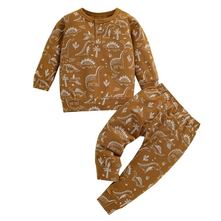 Jdefeg 3 Month Old Clothes Toddler Boys Girls Long Sleeve Cartoon Dinosaur Prints Pullover Tops Pants Outfits Long Sleeve Pant Set Cotton Blend Brown 110
Jdefeg 3 Month Old Clothes Toddler Boys Girls Long Sleeve Cartoon Dinosaur Prints Pullover Tops Pants Outfits Long Sleeve Pant Set Cotton Blend Brown 110