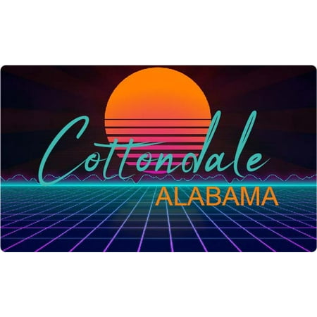 Cottondale Alabama 4 X 2.25-Inch Fridge Magnet Retro Neon Design