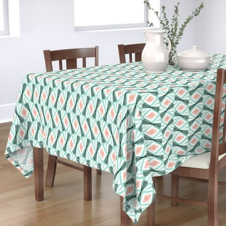 Cotton Sateen Tablecloth 90 Square - Mint 1950S Retro Diamond Coral Black Mid Century Modern Abstract Geo Geometric Vintage Print Custom Table Linens by Spoonflower
Cotton Sateen Tablecloth 90 Square - Mint 1950S Retro Diamond Coral Black Mid Century Modern Abstract Geo Geometric Vintage Print Custom Table Linens by Spoonflower