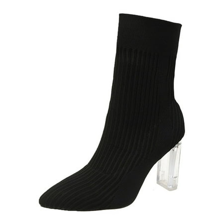 Kesitin Womens Fashion Pointed Toe Block Heels Boot Work Comfort Elastic Sock Boots Anti Slip Pull On Black 8
Kesitin Womens Fashion Pointed Toe Block Heels Boot Work Comfort Elastic Sock Boots Anti Slip Pull On Black 8