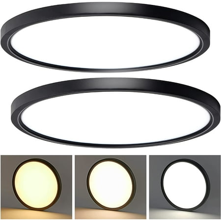 15.8 Inch Black Blush Mount Ceiling Light Dimmable & 3000K-4000K-5000K 3 Color Selectable - 24W Low Profile Slim Surface Light- 2 Pack
15.8 Inch Black Blush Mount Ceiling Light Dimmable & 3000K-4000K-5000K 3 Color Selectable - 24W Low Profile Slim Surface Light- 2 Pack