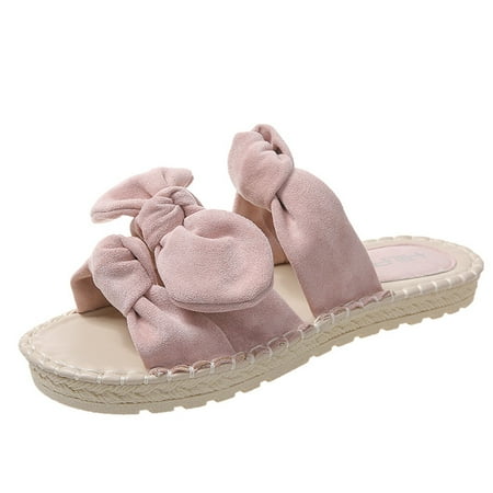 House Slippers For Women Fashion Summer Women Slippers Suede Bow Flat Solid Color Casual Comfortable
House Slippers For Women Fashion Summer Women Slippers Suede Bow Flat Solid Color Casual Comfortable