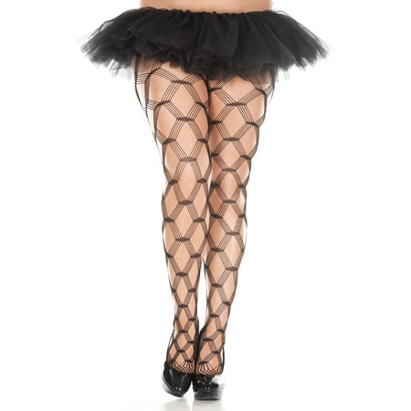 Plus size multi strands big diamond net seamless spandex pantyhose 5042Q Black
Plus size multi strands big diamond net seamless spandex pantyhose 5042Q Black