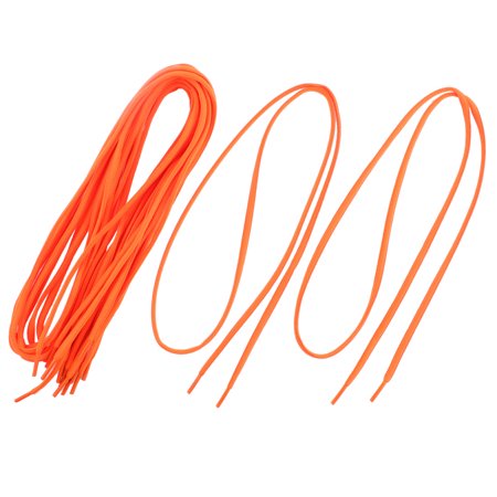 Hiking Athletic Sport Shoes Shoelaces String Orange Red 5 Pairs